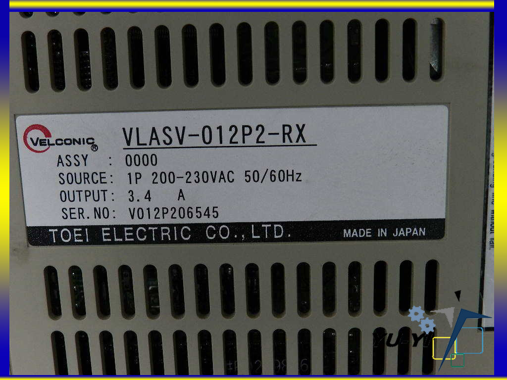 TOEI ELECTRIC VELCONIC SERVO DRIVE VLASV-012P2-RX - PLC DCS SERVO